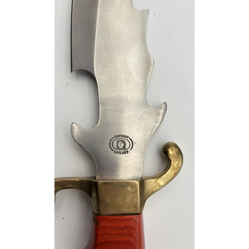 Frost Cutlery Pale Rider Bowie Knife CW-217WW WINE PAKAWOOD HANDLE